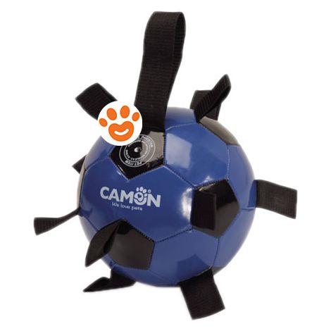 Camon Dog Pallone da Calcio con Maniglia  - Camon Dog Pallone da Calcio con Maniglia - Confezione da 1 pezzo (Nero/Blu)