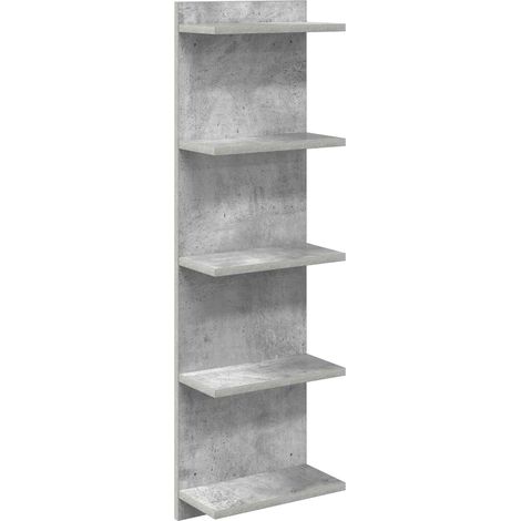 Maison Exclusive - Wandregal Betongrau 30 x 15 x 100 cm Holzwerks (1/5)