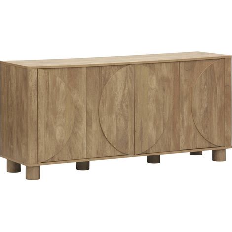 sweeek - Sideboard mit Holzdekor und 4 Türen 155 cm