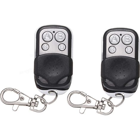 2 Piece 433.92MHz Garage Remote Control Duplicate Remote Control for 302 304 313 220 250 252, 4 Buttons (1/4)