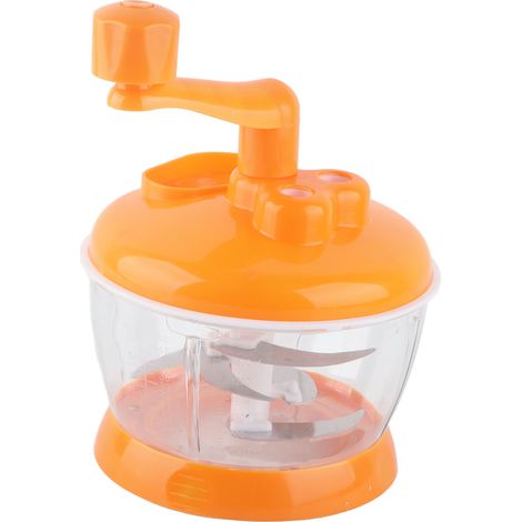 Hachoir à légumes manuel en acier inoxydable PP de qualité alimentaire, compact et portable, 6 lames, idéal pour la cuisine et les restaurants. (1/5)