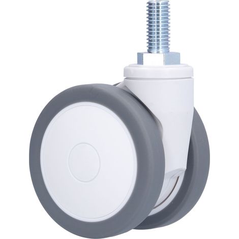 Roues universelles TPR de roulette de 3 pouces avec pièces de rechange de chaise de bureau à tige filetée M12