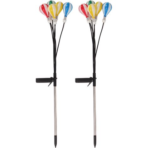 Ortviai Lampes solaires en forme de lucioles pour jardin – 2 lots, LED chaudes, hauteur 70 cm, installation facile (1/5)
