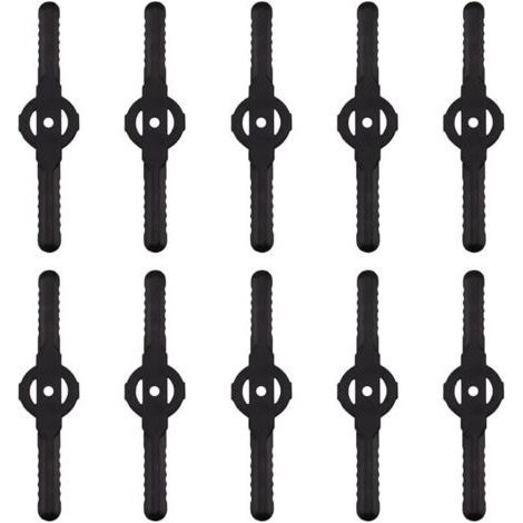 Plastic String Trimmer Blades, 10 Pack Plastic Trimmer Blades, Replacement for Cordless String Trimmer Tool Kit, Plastic Lawn Mower Replacement Cutting Blades (1/4)