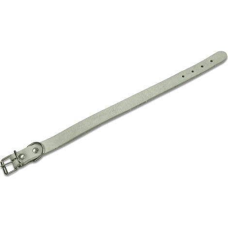 Utilia Pet COLLARE IN CUOIO DI BUFALO SFODERATO cm. 51x2,5 col. Grigio
