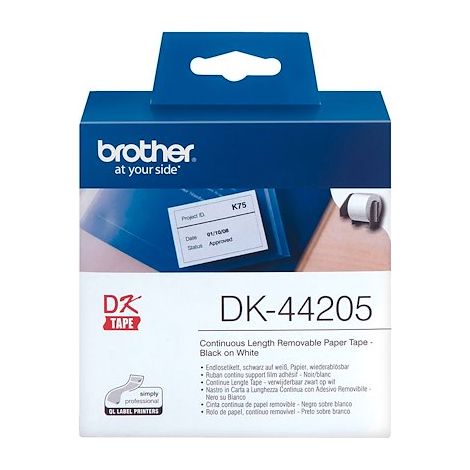 Brother Ruban papier amovible blanc