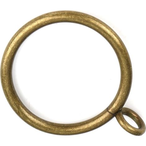 Lot de 30 Anneaux de Rideau en Laiton Antique avec illets pour Tringle à Rideaux de 3,8 cm (1/4)