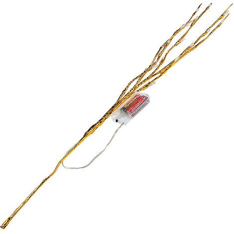 Décoration Luminaire Branche Lumineuse Artisanale Taille 74cm Branche Éclairée LED Dorée Avec Texture Naturelle Pour Centre de Table Décoration de Maison pour Toute Saison Fonctionne avec Batteri (1/5)