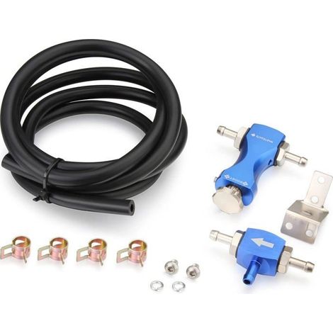 Vanne de purge universelle en T pour turbo - Réglable - Pour essence, diesel, turbo et horizon - Bleu (1/5)