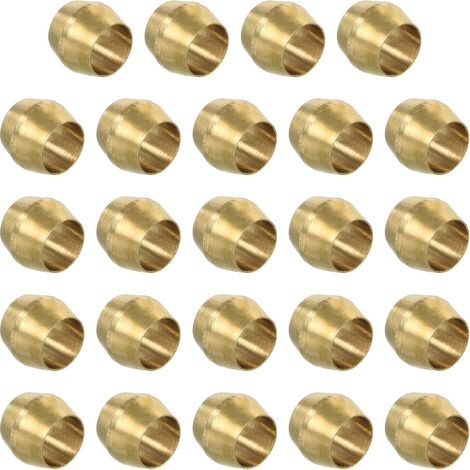 24Pcs Manchons de Compression en Laiton pour Tuyaux d'Air 3/16" Id (1/5)