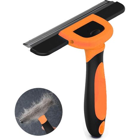 1 brosse pour enlever les poils de chien, grand outil pour enlever les poils de chien, courte-AquaForge (1/5)