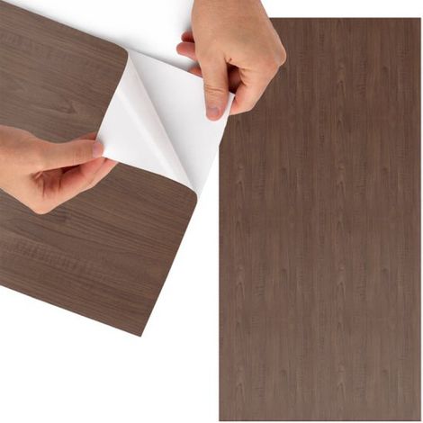 Film décoratif autocollant Tulup pour meubles - Panneaux en bois - 65 x 130 cm - Film marron - Film d'habillage pour meubles - Film rustique - Film adhésif pour meubles - Décoration de cuisine - Textu (1/5)
