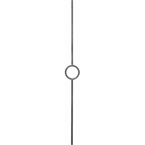 Barreau lisse avec cercle central - Hauteur 950mm Largeur 100mm rond Ø12mm - Fer forgé - À souder - DECO FER FORGE
