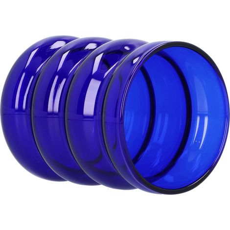Verre à lait en verre borosilicate résistant à la chaleur, design bambou, tasse pour café bière, bleu, gobelet durable (1/5)