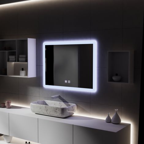 Miroir LED Rectangulaire 80x60 Touch Venera Desembuage Gradable (1/5)