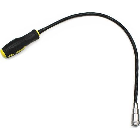 Pair Aimant de Tige Flexible Portable de 580 Mm, Pliable Aimant de Préhension Magnétique avec Lampe pour la Maison, L'Atelier Ramasser de Petits Objets Métalliques, Des Vis, des Pièces de Voiture