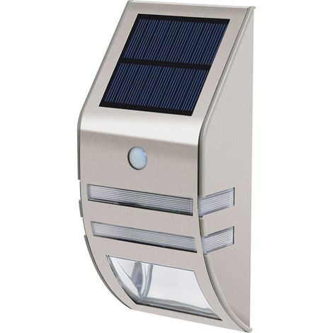 Lampes solaires d'extérieur étanches à détection de mouvement - Acier inoxydable - Appliques murales d'extérieur - Idéales pour les jardins, les terrasses, les allées et plus encore. (1/5)