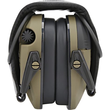 Ortviai Casque antibruit pliable pour tir et chantier – Protection auditive verte militaire, NRR 23 dB