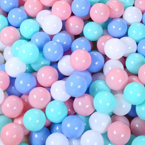 100 balles de natation, diamètre 5,5 cm, plastique souple non toxique, pour bébés et enfants, usage piscine et aire de jeux (1/5)