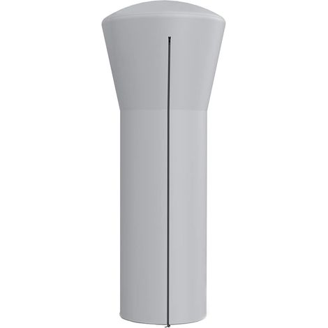 Housse de protection pour chauffage de terrasse, en tissu Oxford 210D, imperméable, coupe-vent, indéchirable et résistante aux UV (226 x 85 x 48 cm) (gris)