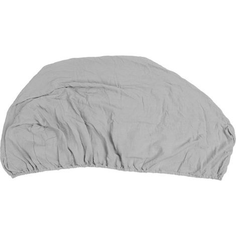 Lot de 2 draps-housse bébé coton doux respirant pour lit bébé garçon fille gris (1/5)
