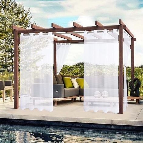 Rideaux Épais Premium – Imperméables – Occultants – Isolation Thermique – Intérieur Extérieur – Pour Pergola Gazebo Porche-1.5×2.5M (1/5)