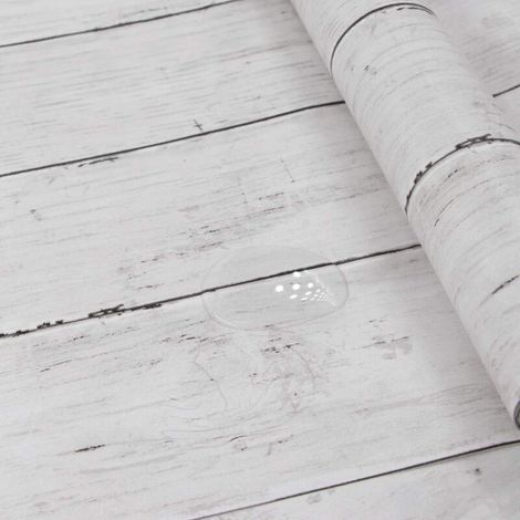 EASYCOMFORT 40X300cm Papier Adhesif pour Meuble Bois Blanc, Papier Peint Adhesif pour Meuble Cuisine, Vinyle Adhesif Papier Autocollant pour Meuble Decoratif Imperméable (1/5)