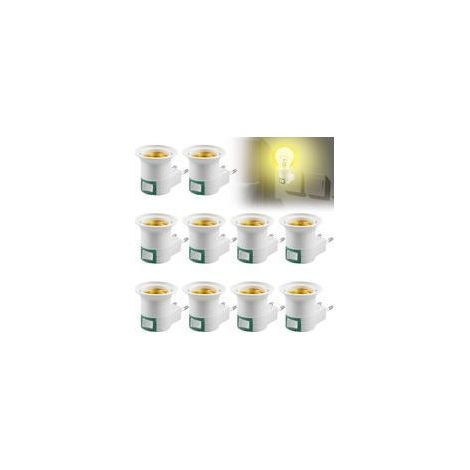 Douilles E27 avec Interrupteur Sans Fil, Lot de 8, Pour Lampe de Cuisine et Lampe Murale, Facile à Installer (1/4)
