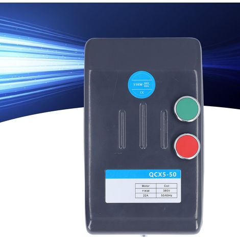 Commande de démarreur magnétique pour moteur triphasé QCX5-50  démarreur magnétique triphasé 380 V  interrupteur de démarrage pour moteur triphasé 11 kW 20-32 A  démarreur pour moteurs de compresseur  (1/5)