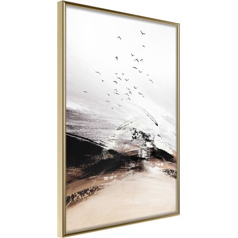 Affiche Murale Encadrée "Flight into the Unknown" 21 x 30 cm Or