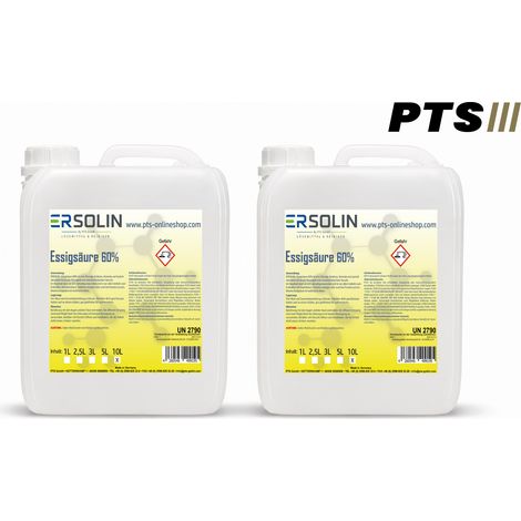 Essigsäure 60% 2x10 L Entkalker Reiniger sehr ergiebig auch in 1L 3L 5L (1/3)