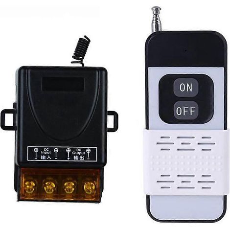 Télécommande sans fil 30 A 1 canal avec relais récepteur et émetteur marche/arrêt pour moteur d'éclairage, pompe, portail 433 MHz (1/5)