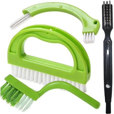 Brosse à joints de carrelage 4 en 1, brosse multifonction pour le nettoyage des joints de carrelage, de la cuisine et de la salle de bain, et pour éliminer les moisissures. (1/5)