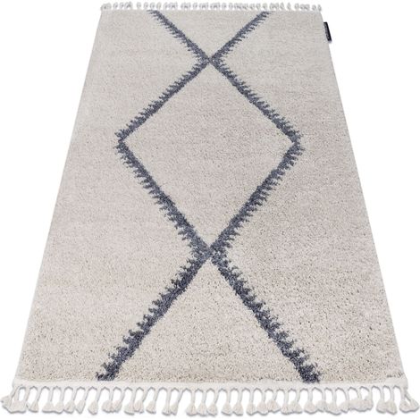 Teppich BERBER MEKNES B5910 sahne / grau Franse berber marokkanisch shaggy zottig beige 120x170 cm