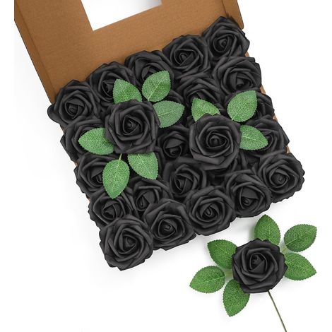 Künstliche Rosen Schaumstoff Köpfe für Hochzeit, 25 Stück – für unvergessliche Halloween-Momente (1/5)