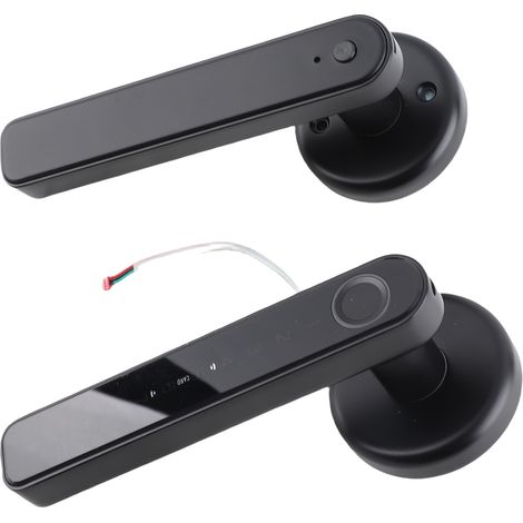 Serrure de porte biométrique avec code, bouton intelligent, verrouillage de porte, poignée d'ouverture gauche-droite, accès sans clé pour l'intérieur de la maison, chambre, hôtel, entrepôt, bureau, 50 (1/5)
