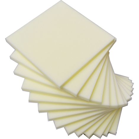 Lot de plaques en mousse polyéther 40x40x3 cm idéal pour rénovation ameublement chaise 12 plaques de mousses