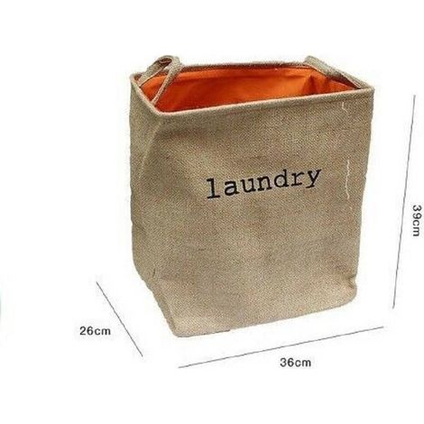 TrAdE Shop Traesio - Cesto Contenitore Porta Biancheria Bucato Con Manici In Tessuto Bagno 10020 -