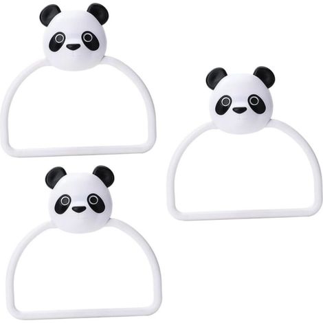 Bardusch-Lot De 3 Porte-Serviettes Muraux en Abs Design Dessin Animé Facile À Installer pour Salle De Bain Cuisine Rangement De Serviettes (1/5)