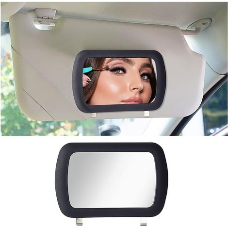 Espejo retrovisor para coche para parasol, espejo retrovisor HD para coche fácil de instalar en el coche, espejo con clip universal, accesorios para interior de coche, camión, SUV.