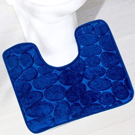 1 Tapis de bain, microfibre douce, dos antidérapant, forme U, pour salle de bain (1/2)