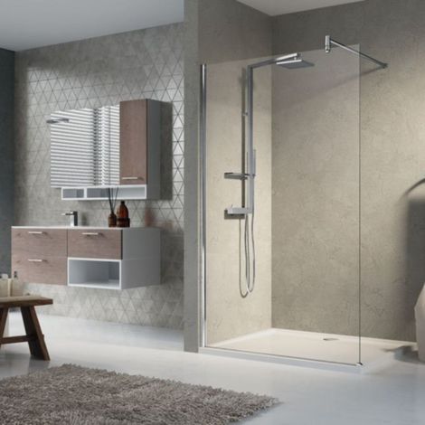 PAROI DOUCHE LUNES H140 EXT.138-139.5CM VER NOVELLINI FRANCE LUNESH140-1B (1/9)