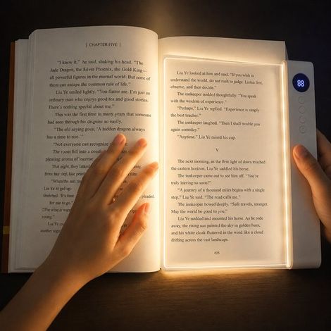 Lampe de lecture avec minuterie - intensité réglable en continu - lampe à pince - 7 températures de couleur - protection oculaire pour lecture (1/5)