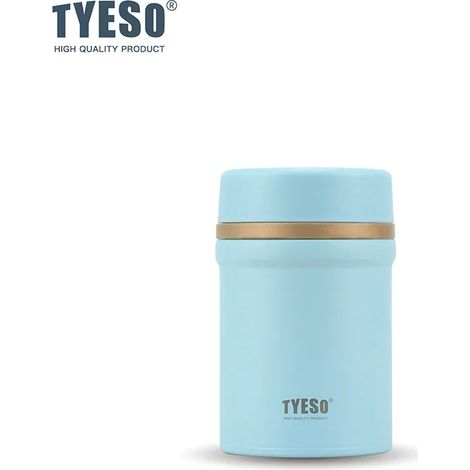 Bouteille isotherme en acier inoxydable (bleu clair, 600 ml), récipient chauffant pour aliments, boîte isotherme sous vide (1/3)