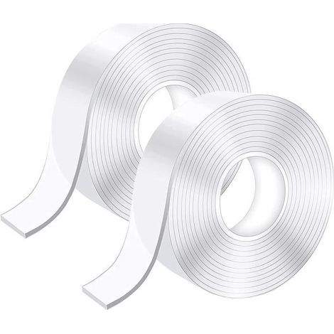 Ruban Adhésif Double Face Extra Fort - Nano Tape - Transparent - Multi-usages (1/4)