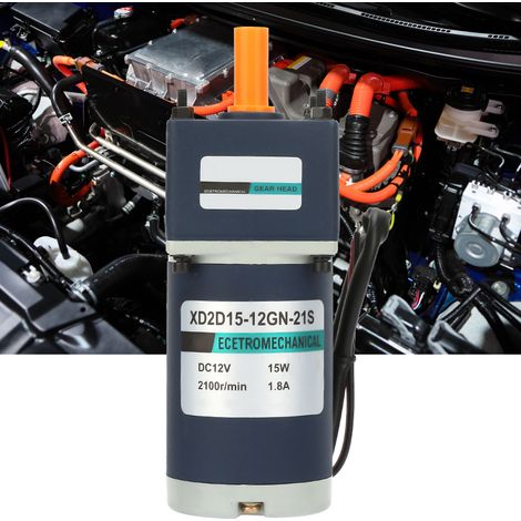Moteur Réducteur 12V 15W à Engrenages, 1800-2100 RPM, Moteur DC Permanent Magnet pour Applications Électriques (1/5)