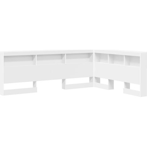 Tête de lit de rangement Blanc 160 cm Bois d'ingénierie (1/5)