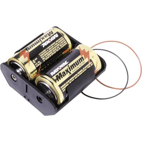 MPD BH2DW Portabatteria 2x Torcia (D) Cavo (L x L x A) 71 x 71 x 31 mm