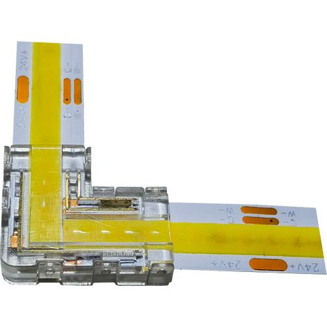 Connecteur rapide pour rubans LED CCT 3 broches COB IP20 PCB 10 mm type « L »