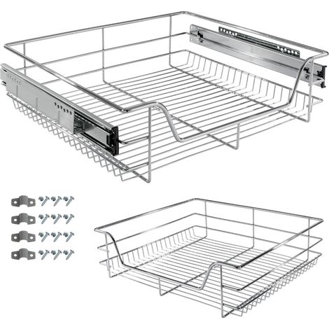 AREBOS Telescopic Drawer 60 cm - silver
